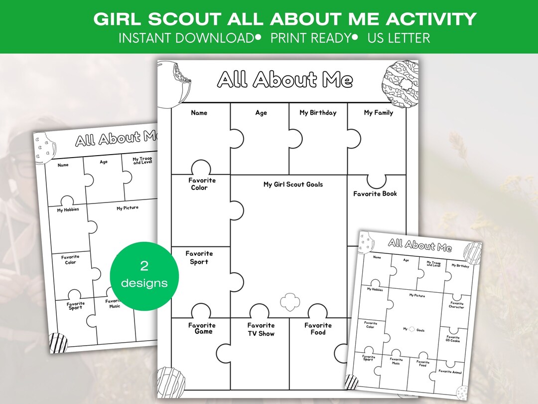 2024 Printable All About Me Scout Activity, Editable New Member ...