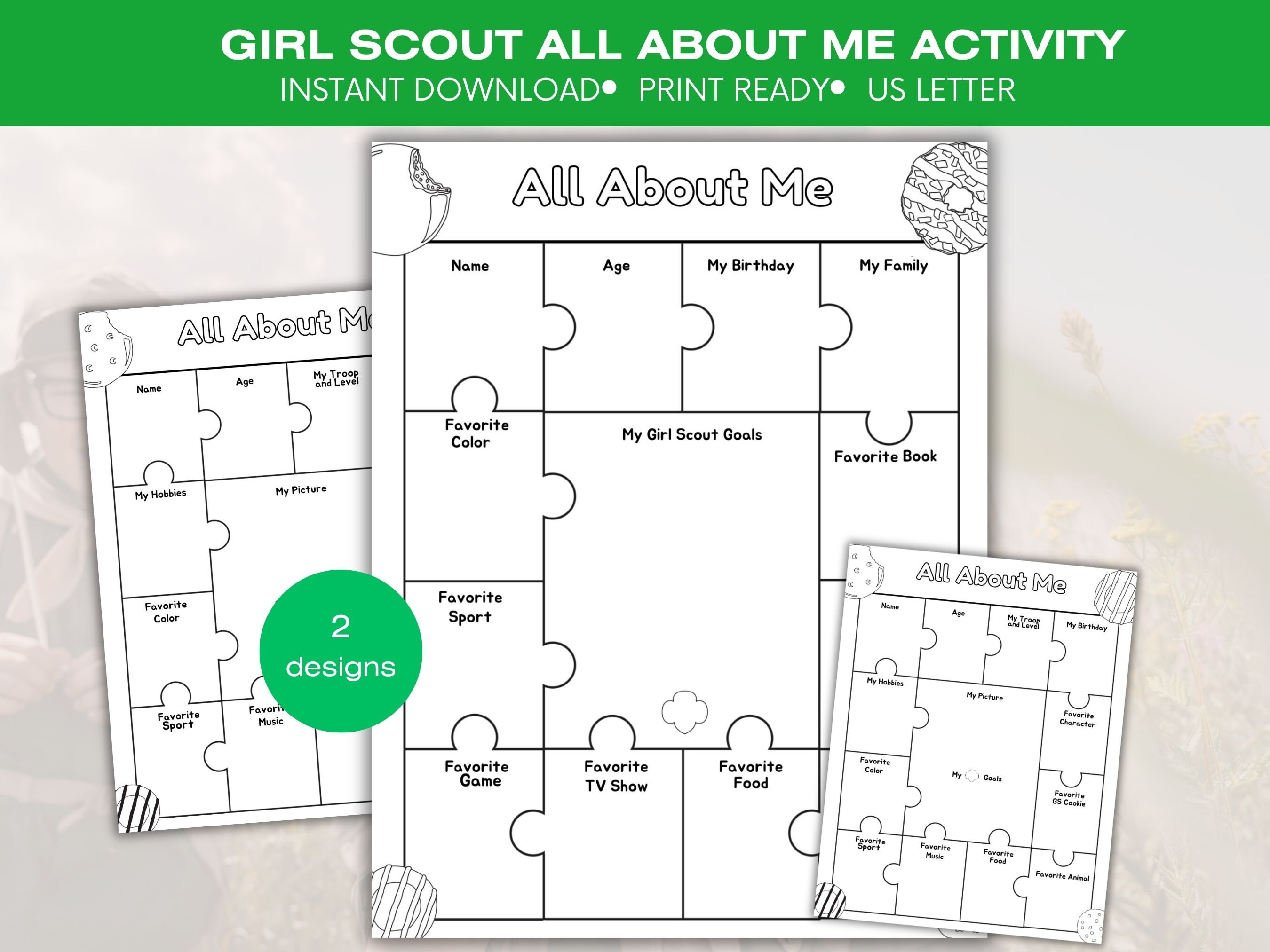 2024 Printable All About Me Scout Activity, Editable New Member ...