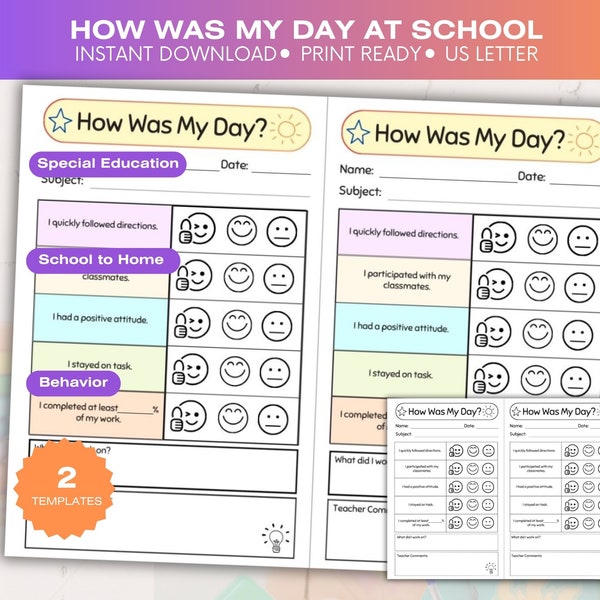 Home Communication Sheet Etsy