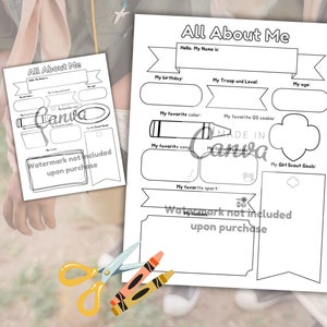 2024 Girl Scouts Info Sheet Template, Girl Scout Printable All About Me ...