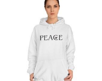 Weißer Frieden Hoodie, Graues Religiöses Sweatshirt, Blaue Glaube Bekleidung, Rosa Christliche Kleidung, Einfacher Jesus Pullover, Trending Grafik Pullover