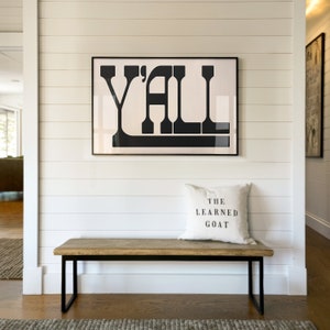 Y'all Typography Poster Gift for Home Western Wall Art Modern Farmhouse Decor Southern Print Housewarming Gift Eclectic Art