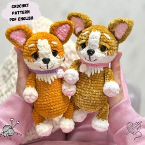 Little Corgi Crochet Pattern, Dog Crochet Pattern, Little Corgi Amigurumi Crochet pattern, Dog Toy Crochet, Animal Crochet, Pattern English