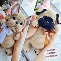 2 in 1 Dog Crochet Pattern, Bulldog And Pug Dog Crochet Pattern, Amigurumi Bulldog Dog pattern, Amigurumi Pug, Pattern In English