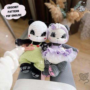 Panda Crochet Pattern, Panda Amigurumi Crochet Pattern, Panda Animal Crochet Pattern, Panda Toy Crochet, Panda Pattern in English