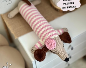 Dog Amigurumi Dachshund Crochet Pattern: Easy-Sew Plush Toy (PDF Pattern English)