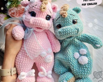 Dragon Crochet Pattern: Plush Amigurumi Toy (PDF Pattern English)