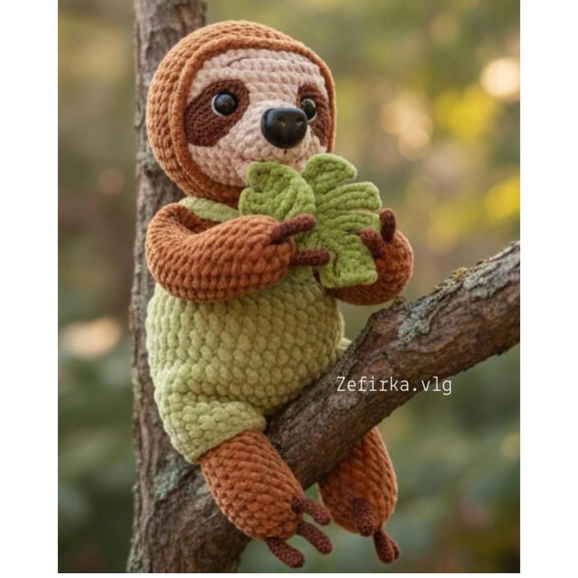 Sloth Crochet Pattern: Amigurumi Animal Plush Toy (PDF Pattern in ...