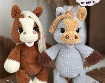 Horse Crochet Pattern: Amigurumi Plush Toy Animal (PDF Pattern English)
