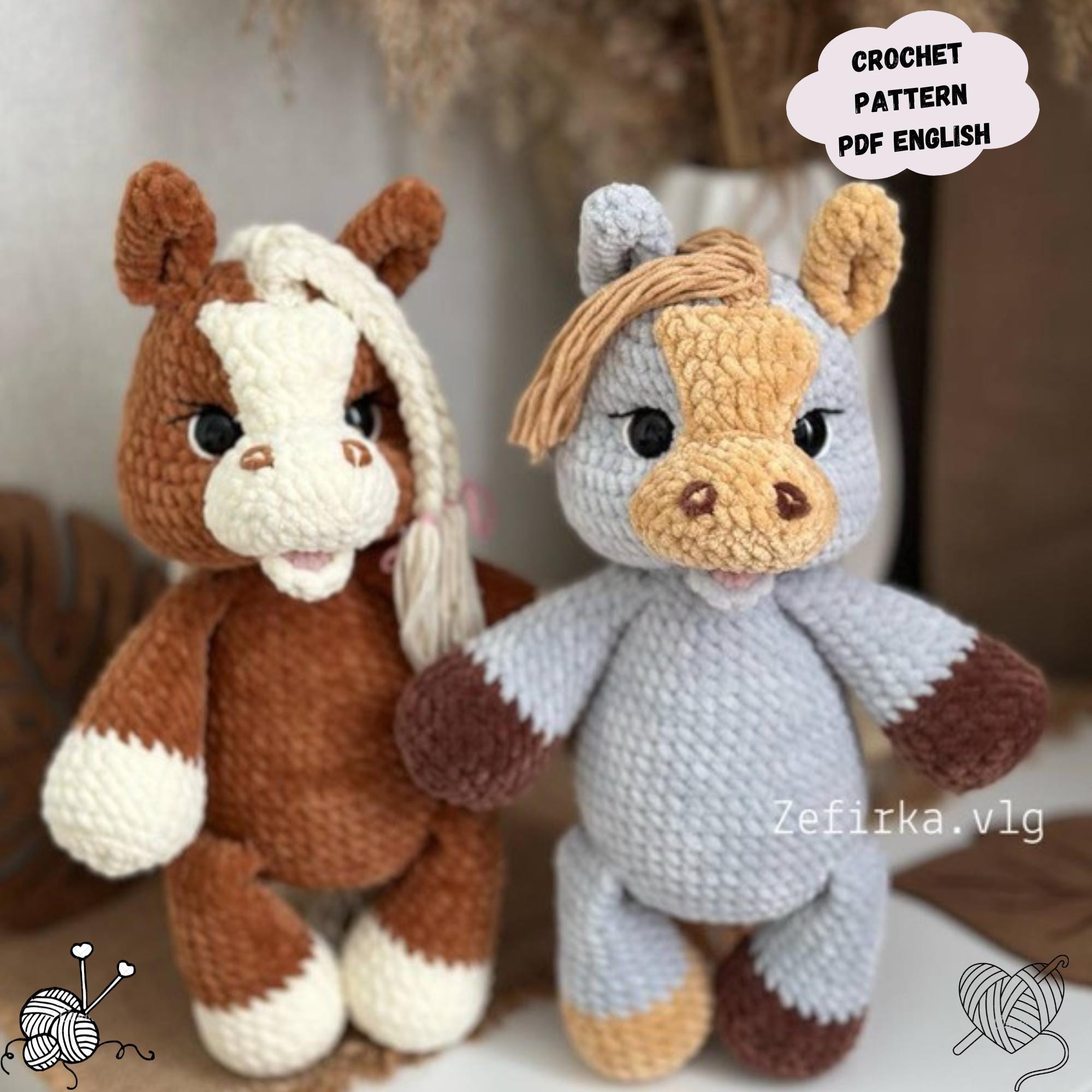 Horse Amigurumi Plush Toy Pattern