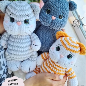 Cat Crochet Pattern, Kitten Crochet Pattern, Cat Amigurumi Crochet Pattern, Kitten Amigurumi Crochet Pattern, Pattern in English