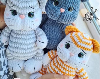 Cat Crochet Pattern: Plush Kitten Amigurumi Toy (PDF Pattern English)