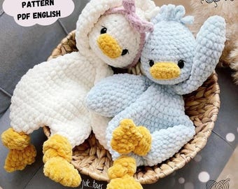 Duck Crochet Pattern: Amigurumi Plush Duckling & Goose (PDF Pattern English)