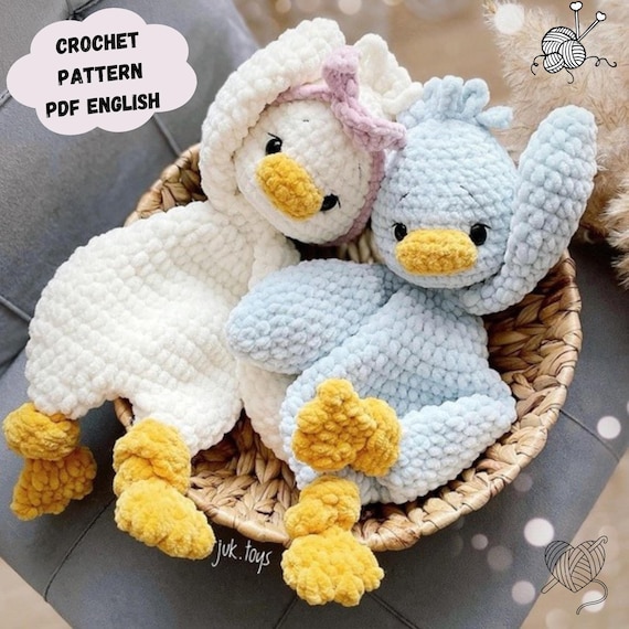 Duck Crochet Pattern: Amigurumi Plush Duckling & Goose (PDF Pattern English)