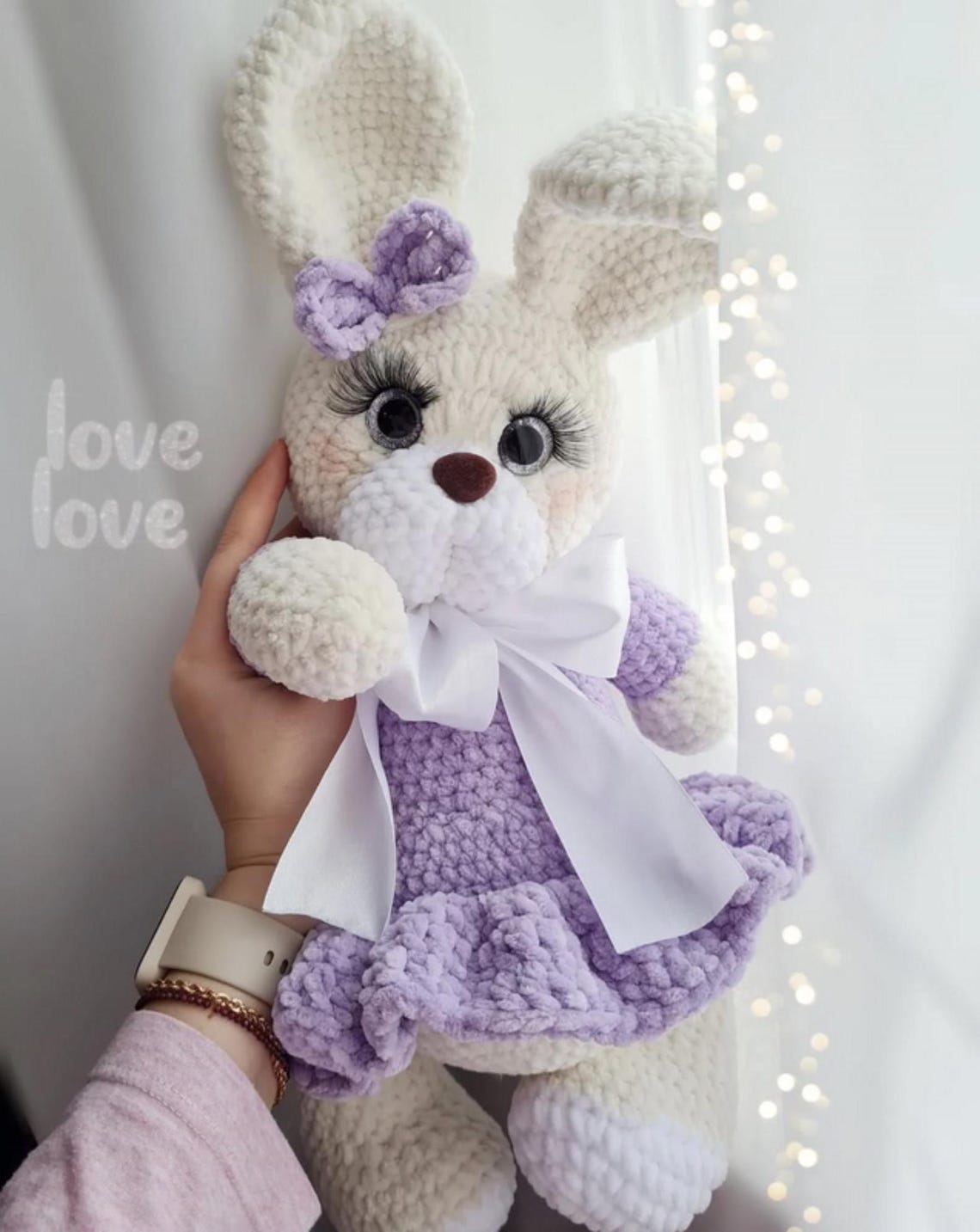 Big Bunny Crochet Pattern: Plush Rabbit Amigurumi Toy (PDF Pattern ...