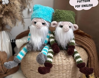 Gnome Crochet Pattern, Easy Amigurumi Plush Toy (PDF Pattern English)