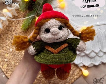 Gnome Crochet Pattern, Easy Amigurumi Plush Toy (PDF Pattern English)