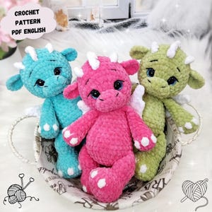 Dragon Crochet Pattern, Amigurumi Dragon Crochet Pattern, Baby Dragon Pattern, Amigurumi Crochet Pattern, Pattern English