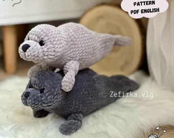 Seal Amigurumi Crochet Pattern: Easy Plush Toy (PDF Pattern English)