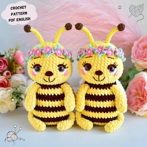 Bee Crochet Pattern, Bee amigurumi Crochet pattern, Bumblebee Crochet Pattern, Bumblebee amigurumi Crochet, Bumblebee Toy, Pattern English