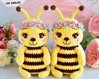 Bee Amigurumi Crochet Pattern: Zhuzha Bumblebee Toy (PDF Pattern English)