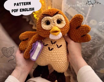 Owl Crochet Pattern: Owlet Amigurumi, Plush Toy (PDF Pattern English)