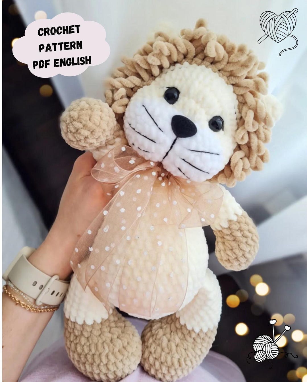 Lion Cub Crochet Pattern: Plush Amigurumi Toy (PDF Pattern English) - Etsy