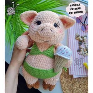 Pig Crochet Pattern, Piglet Crochet Pattern, Piglet Amigurumi, Amigurumi Crochet Pattern, Pattern in English