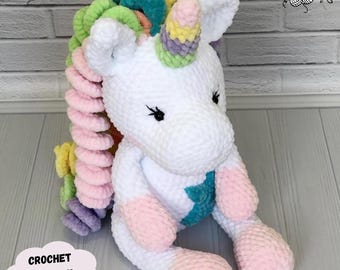 Unicorn Crochet Pattern: Plush Amigurumi Toy (PDF Pattern English)