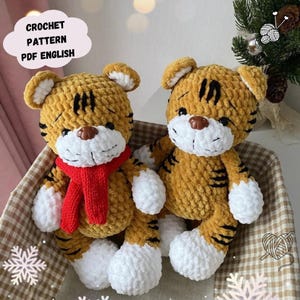 Tiger Crochet Pattern, Tiger Amigurumi Crochet Pattern, Amigurumi Tiger Teo, Tiger Teo Crochet Pattern, Pattern In English