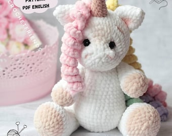 Molly the Unicorn Crochet Pattern: Plush Amigurumi Toy Animal (PDF Pattern English)