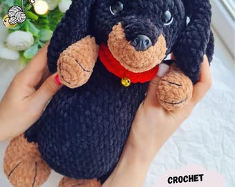 Dachshund Dog Crochet Pattern: Amigurumi Plush Toy (PDF Pattern English)