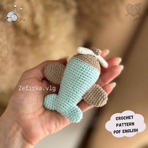 Airplane Crochet Pattern, Airplane Amigurumi Crochet Pattern, Airplane Toy Crochet, Pattern in English