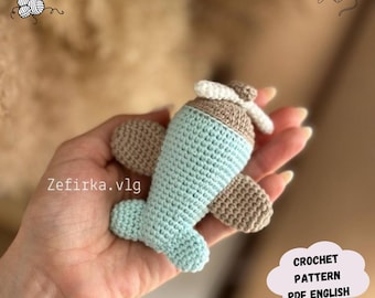 Airplane Amigurumi Crochet Pattern: Plush Toy DIY (PDF Pattern English)