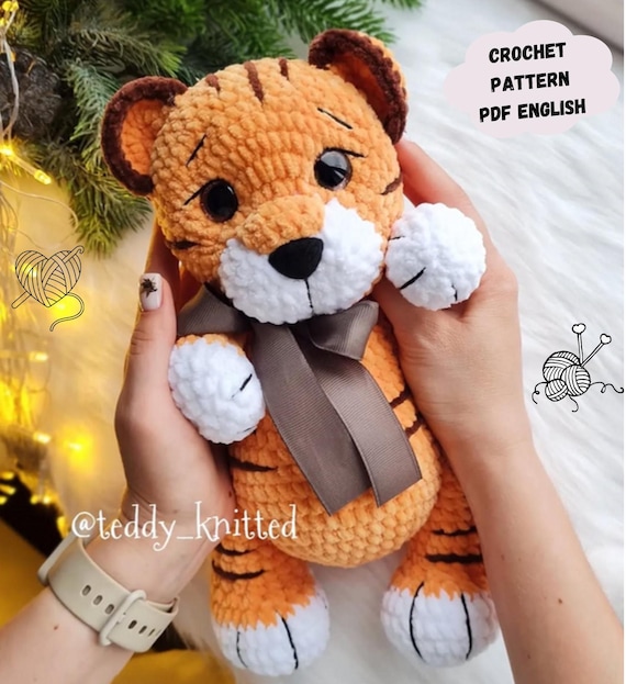 Tiger Cub Crochet Pattern: Plush Amigurumi Toy (PDF Pattern English)