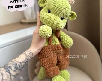 Dragon Crochet Pattern: Amigurumi Plush Toy Comforter with Clothes (PDF Pattern English)