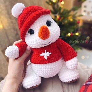Snowman Amigurumi Crochet Pattern: Easy Plush Toy (PDF Pattern English) image 3