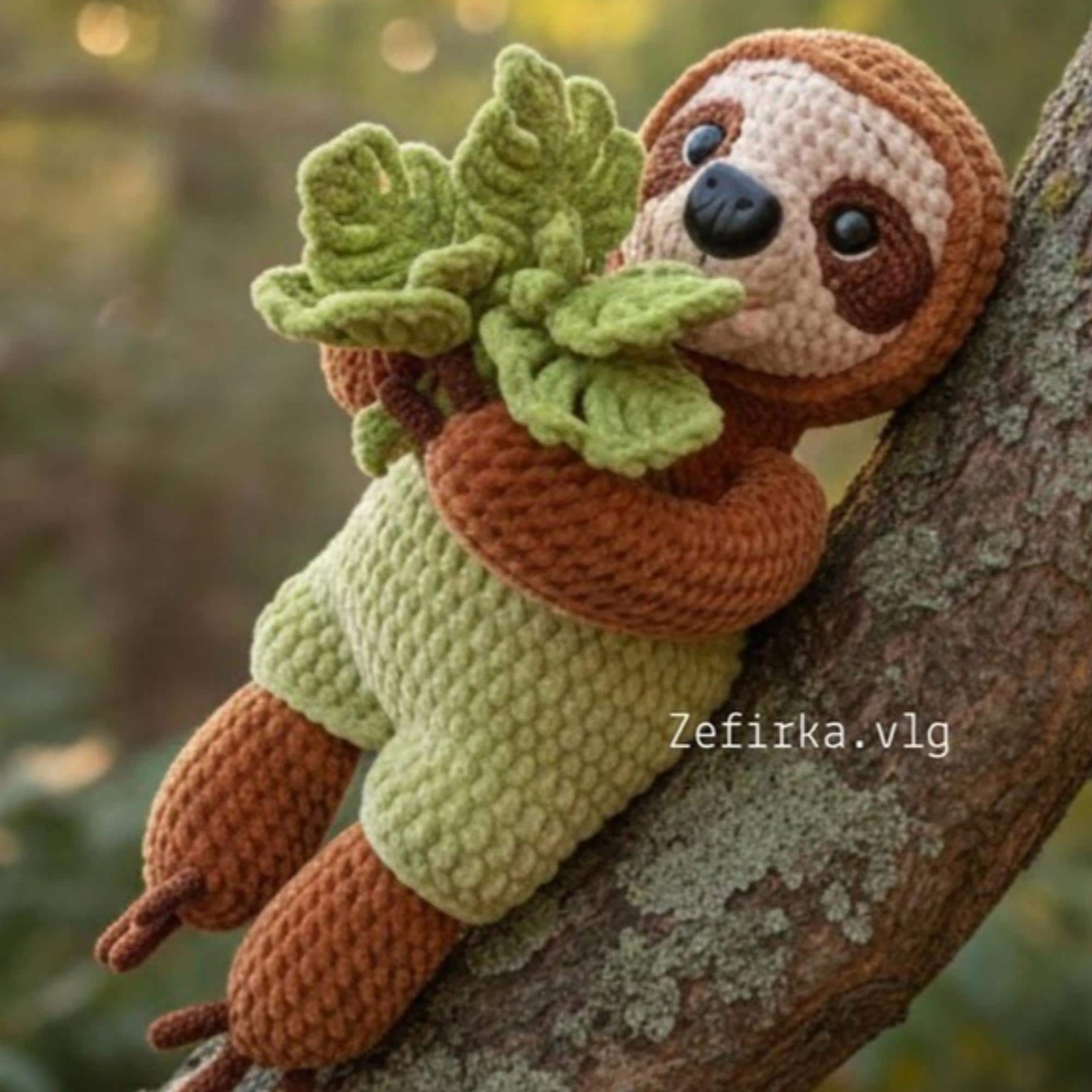 Sloth Crochet Pattern: Amigurumi Animal Plush Toy (PDF Pattern in ...