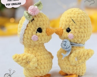 Chick Crochet Pattern, Easy Plush Amigurumi Toy Animal (PDF Pattern English)