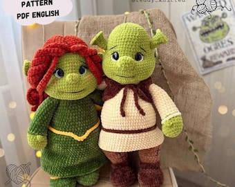 2-in-1 Mommy & Daddy Ogre Crochet Pattern: Easy Amigurumi Plush Toy (PDF Pattern English)