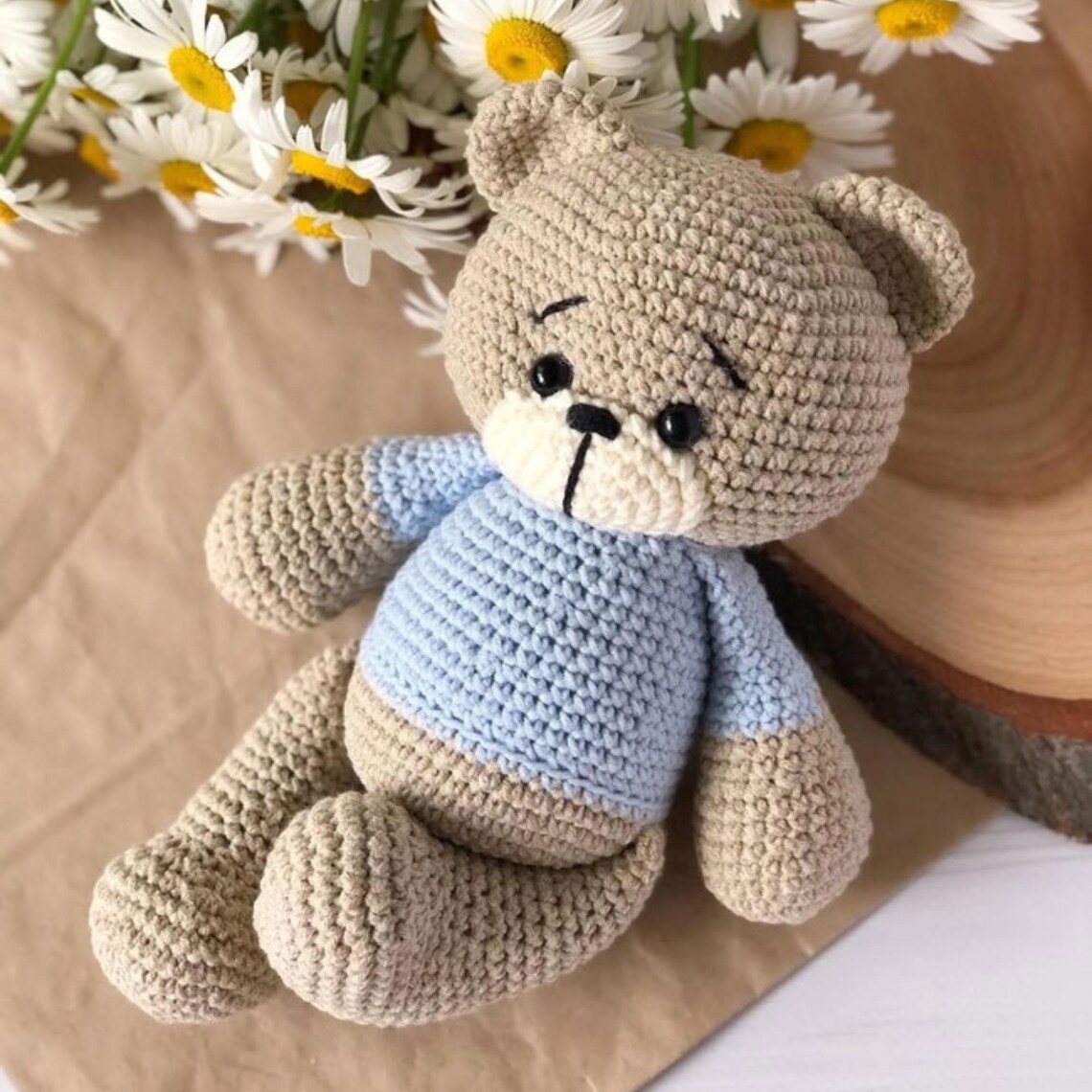 Teddy Bear Crochet Pattern Easy Plush Amigurumi Toy Animal (PDF Pattern ...