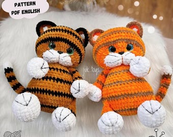 Tiger Cub Crochet Pattern: Easy Amigurumi Toy (PDF Pattern English)