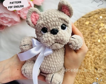 Mini French Bulldog Crochet Pattern: Amigurumi Dog (PDF Pattern English)