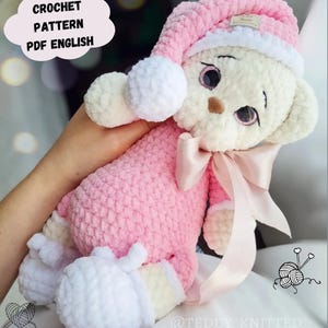Bear Crochet Pattern, Bear In Pajamas Crochet Pattern, Bear In Pajamas Amigurumi Crochet Pattern, Bear In Pajamas Toy, Pattern In English