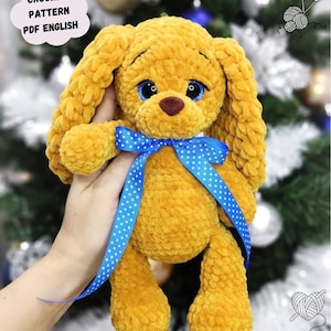 Dog Crochet Pattern, Dog  Spaniel Crochet Pattern, Amigurumi Spaniel dog pattern, Dog Animal Pattern, Pattern In English Tutorial
