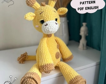 Elliot the Giraffe Crochet Pattern: Plush Amigurumi Toy (PDF Pattern English)