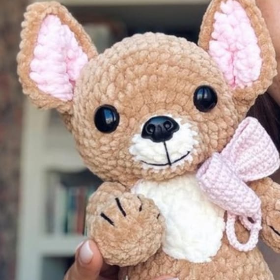 チワワ犬のあみぐるみ編み図：ぬいぐるみ（PDFパターン、英語） - Etsy