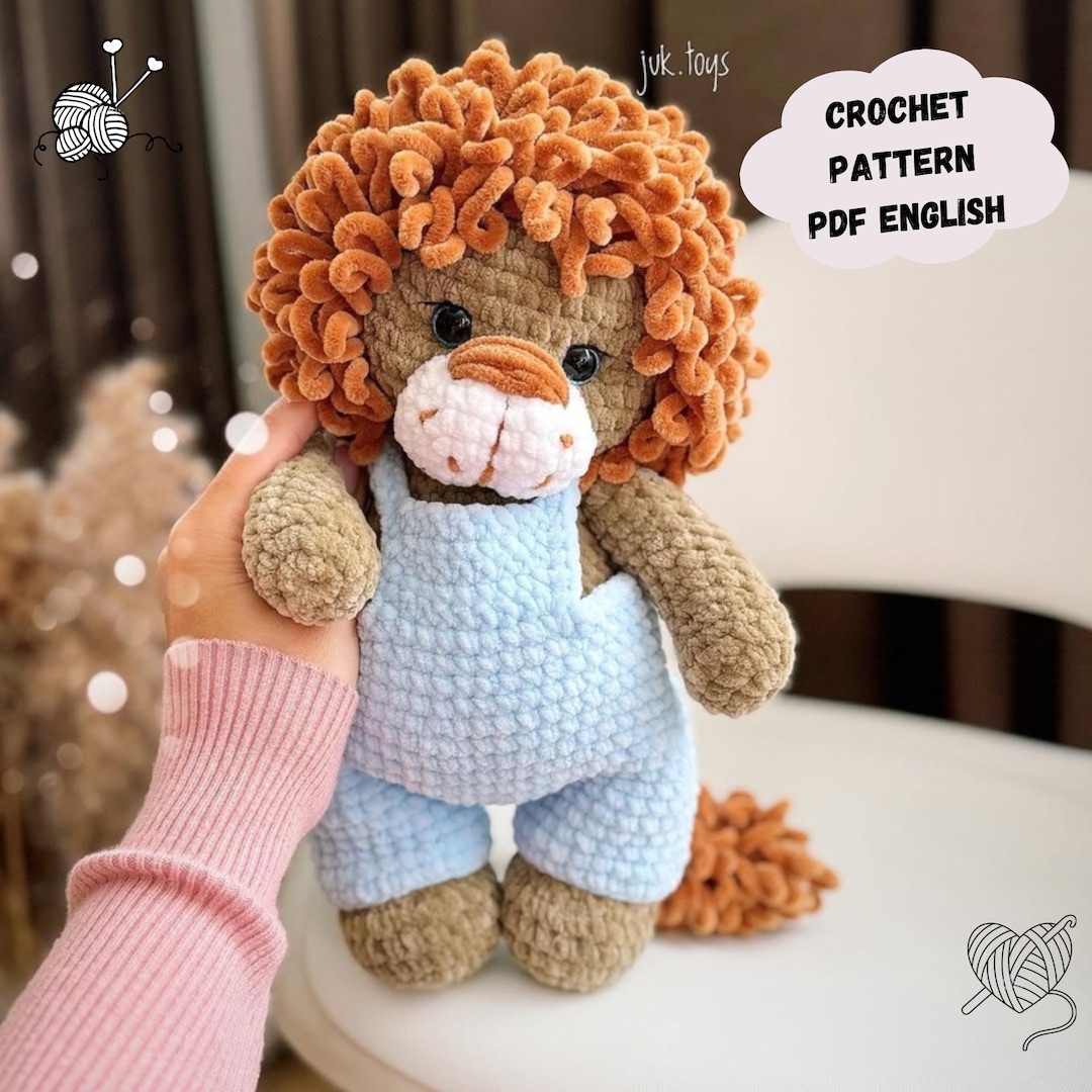 Lion Amigurumi Crochet Pattern: Plush Animal Toy (PDF Pattern English ...