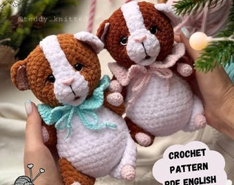 Pig Crochet Pattern: Guinea Amigurumi Plush Toy (PDF Pattern English)