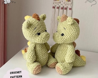 Dragon Crochet Pattern: Amigurumi Plush Toy (PDF Pattern English)